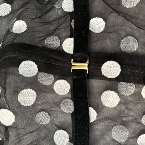 Polka dots Ruffled bottom with velvet belt - Picture 6 of 8